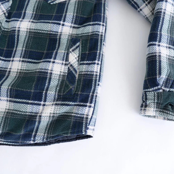 Mountain Ridge Flannel Zip Up with Hoodie Shacket Jacket - Small - Picture 6 of 13